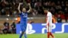 Gonzalo Higuain de la Juventus, à gauche, jubile après avoir marqué un but au cours du match de demi-finale de la Ligue des champions contre le Monaco au stade Louis II à Monaco, 3 mai 2017.