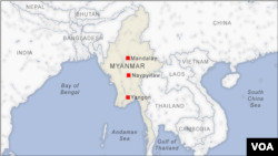 মিয়ানমারের মানচিত্র।
