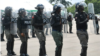 'Yan sandan Najeriya yayin kaddamar da rundunar wanzar da zaman lafiya a jihar Enugu.(Twitter/@PoliceNG)