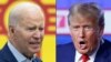 Presiden AS Joe Biden di Albuquerque, New Mexico, pada 9 Agustus 2023 dan mantan Presiden AS dan calon presiden Partai Republik 2024 Donald Trump di Des Moines, Iowa, pada 10 Januari 2024. (Foto: AFP)