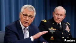 Wezîrê Berevanî yê Amerîka Chuck Hagel û Serokê Hêzên Hevbeş yên Amerîkî General Martin Dempsey